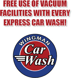 FREE use of vacuum facilities with every express car wash!